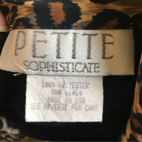 Vintage animal print black long sleeve jumpsuit - Picture 10 of 11